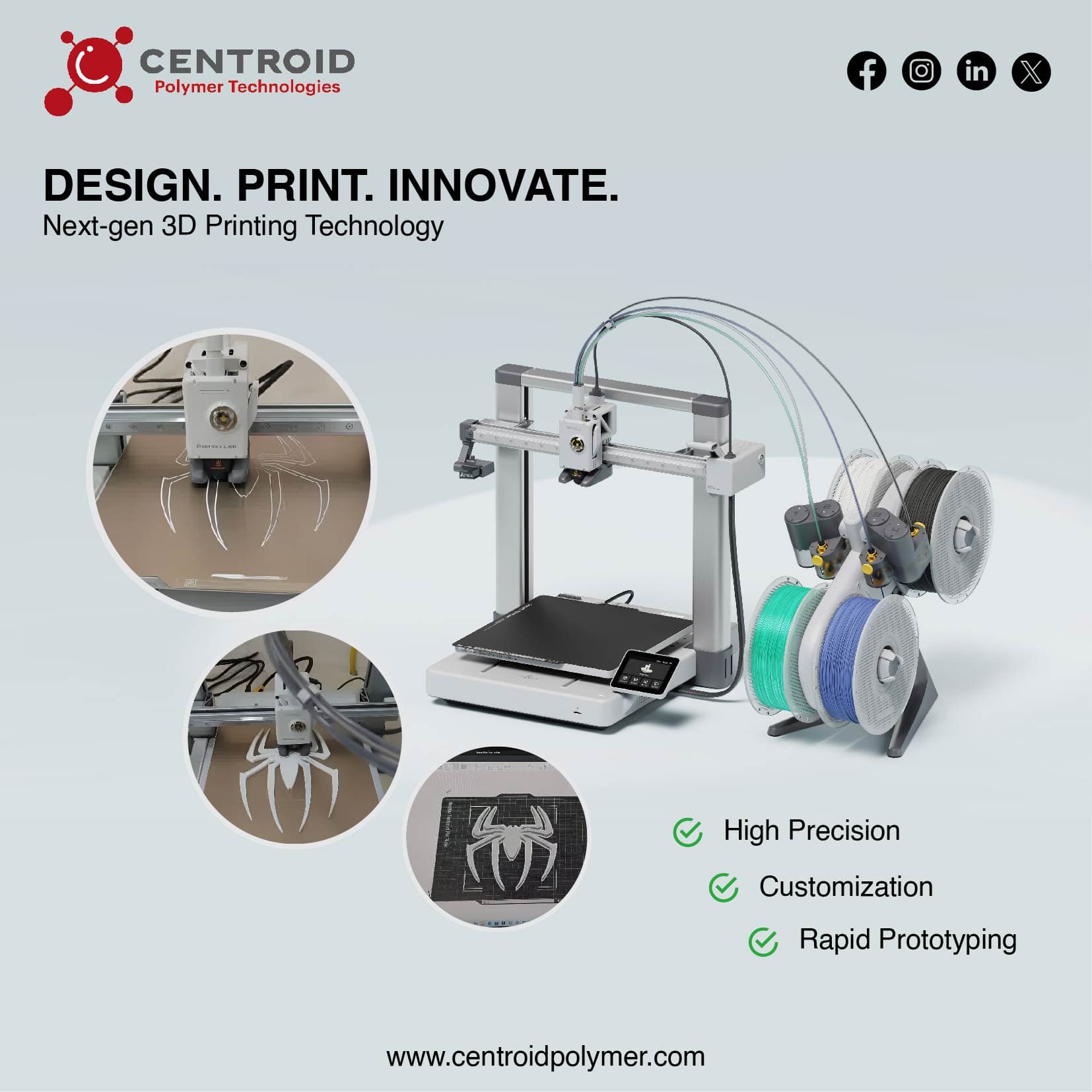 Centroid Polymer Technologies Unveils In-House 3D Printing & Rapid Prototyping for Rubber & Plastic Components