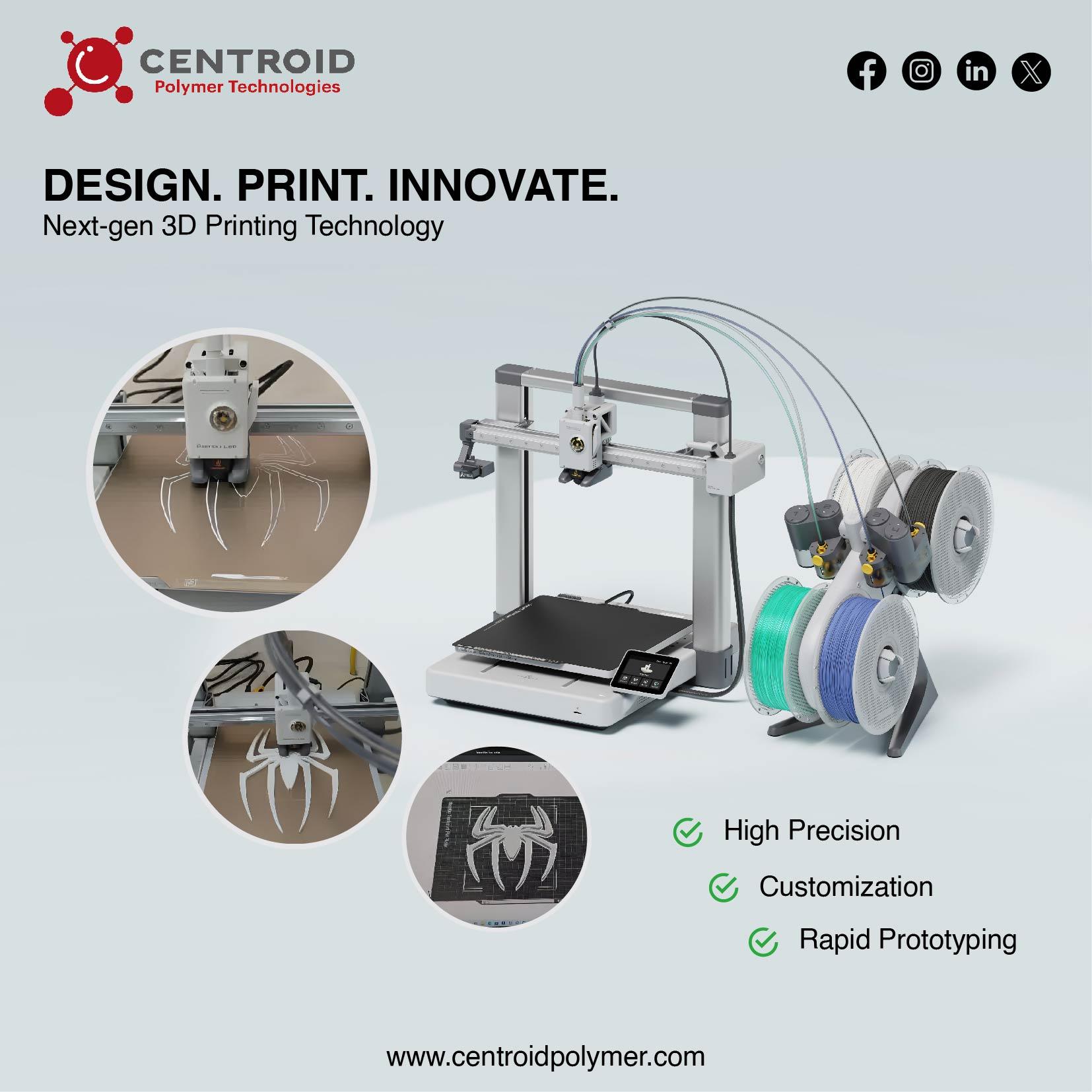 Centroid Polymer Technologies Unveils In-House 3D Printing & Rapid Prototyping for Rubber & Plastic Components