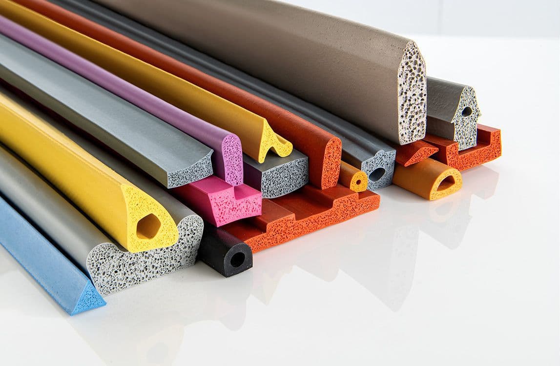 Premium silicone sponge sections for weatherproofing, insulation, and shock absorption.