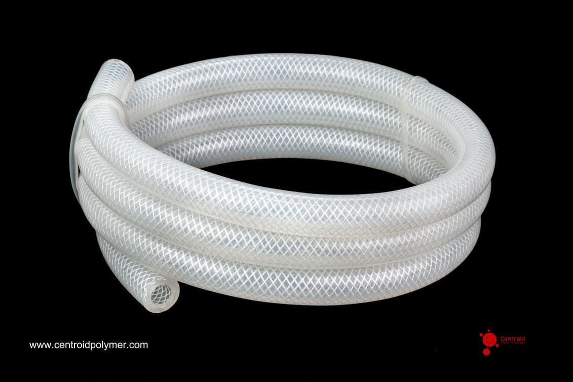Platinum cured reinforced silicone tubing